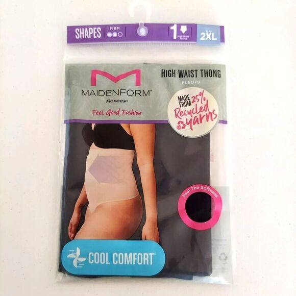 Maidenform BLACK High Waist Flexees Feel Good Fashion Size 2XL - Picture 1 of 4